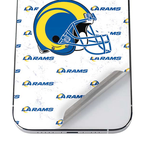 NFL Los Angeles Rams White Logo Blast iPhone 12 Pro Skin